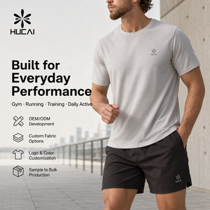Maglietta da <span class=keywords><strong>Uomo</strong></span> OEM HUCAI Personalizzata, Traspirante, in Rete, ad Asciugatura Rapida, Leggera, per Fitness, Allenamento, Corsa e Palestra - Product Image 3