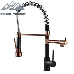 Robinet <span class=keywords><strong>de</strong></span> lavabo <span class=keywords><strong>de</strong></span> luxe Wayon, finition mate rose, à poignée unique, pour salle <span class=keywords><strong>de</strong></span> bain et <span class=keywords><strong>cuisine</strong></span>, <span class=keywords><strong>avec</strong></span> bec extractible et <span class=keywords><strong>mitigeur</strong></span> - Product Image 1