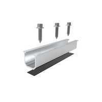 Support de montage solaire Amoy Mini Rail pour l'installation de panneaux photovoltaïques sur toiture avec garantie de 10 ans, résistance au vent de 60 m/s et résistance à la neige de 1,6 kN/m²
