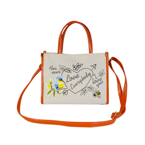 Bolsa de Compras de Algodón de Proveedor Indio, Personalizada con Iniciales, Monograma en Lona, Regalo para Mujer, Bolsa de Playa con Letras - Product Image 2