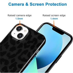 Hot IMD phong cách Glossy và matte Đen Leopard in điện thoại di động trường hợp đối với iPhone 15 14 Pro Max - Product Image 4