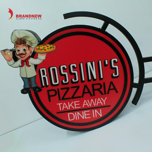 Brandnewsign nhà sản xuất kinh doanh dấu hiệu logo ngoài trời đôi hai mặt vòng hộp đèn cho Nhà hàng cửa hàng dấu hiệu - Product Image 5