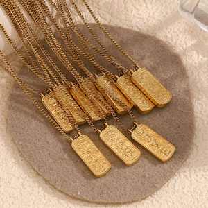 Vintage takı altın kaplama kolye seti <span class=keywords><strong>Tarot</strong></span> 111 melek numarası kolye kolye paslanmaz çelik takı - Product Image 4