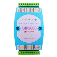 Module d'acquisition de température 8CH DS18B20 RS485 3000V Isolation optique Communication Modbus RTU DC 12V 24V