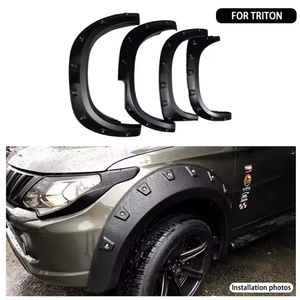 Guardabarros Delantero KQD Estilo Delgado de Lujo/Deportivo en ABS Negro con Fácil Instalación para Mitsubishi Triton L200 2005-2015 - Product Image 2