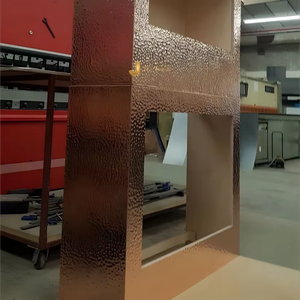 Tôle/plaque en acier inoxydable colorée de qualité 304 personnalisée en usine EX305 finition martelée à la main soudage de coupe de pliage disponible - Product Image 1