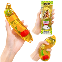 Jouet Squishy Anti-Stress en Forme de Banane, Balle à Presser, Grande Balle Banane en Gelée, Jouet Sensoriel Fidget, Cadeau pour Enfants et Adultes