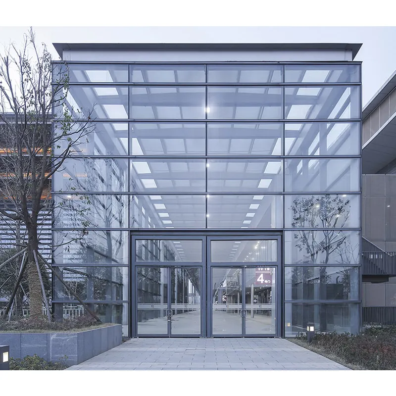 glass curtain wall system glass facade price steel office curtain wall double glazing glass