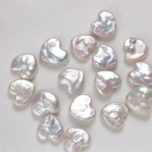 Joyería de perlas de corazón de agua dulce de alta calidad, pendientes blancos y rosas de alto brillo, collares colgantes, precio al por mayor de fábrica - Product Image 2