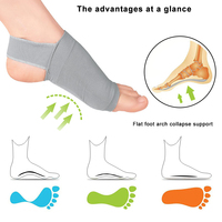 Le gel de manchon de soutien de la voûte plantaire plate fournit des chaussettes de soutien de la voûte plantaire unisexes
