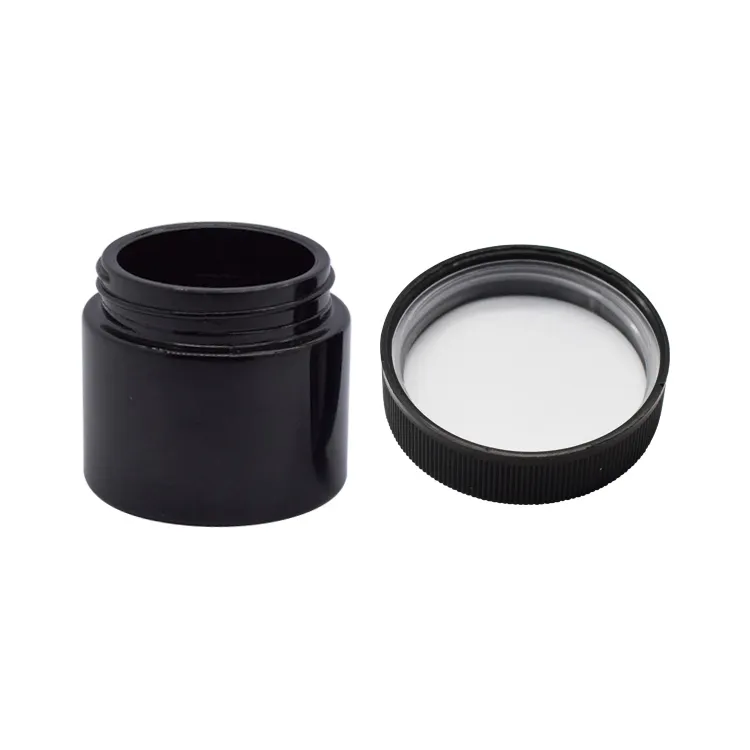 Wholesale Skincare Cream Container Glass Facial Moisturizer Cream Lid Jars Gold 20 g 30 g 50 g Black Cosmetic