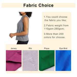 Débardeur de sport en polyester à séchage rapide, imprimé en relief personnalisé en vrac, de couleur unie, coupe régulière, extensible, débardeur d'entraînement pour femmes - Product Image 2