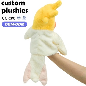 Marioneta de Mano de Cacatúa Amarilla Brillante y Blanca en Oferta, Marioneta de Mano de Pájaro de Tela Premium Agradable al Tacto <span class=keywords><strong>para</strong></span> Educación Temprana - Product Image 3