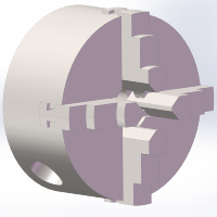 YTUM K12-125 Mandrin de tour autocentrant à quatre mors, montage cylindrique court, mandrin manuel pour l'usinage d'objets carrés et octogonaux