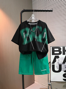 Jungen bekleidung Sets Sommer Neue Casual Sportswear für Big <span class=keywords><strong>Boys</strong></span> Kurzarm anzug in dünner zweiteiliger 8-14 Yr Teenage Fashion Wear - Product Image 2