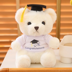 Nuovo Orsetto di <span class=keywords><strong>Peluche</strong></span> per la Laurea con Cappello da Dottore, Orsetto Giocattolo in <span class=keywords><strong>Peluche</strong></span> Transfrontaliero, Orsetto Dottore Piccolo Seduto - Product Image 6
