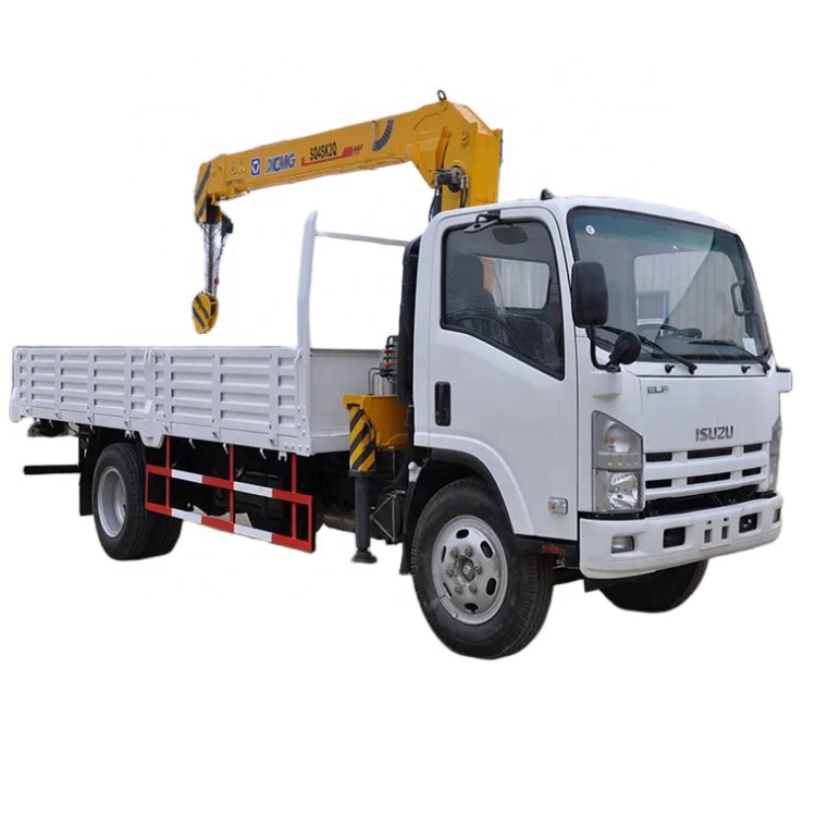 Грузовик Isuzu ELF 5T с краном 4x2, установленный на грузовике кран, кран-манипулятор