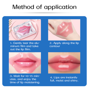 Mascarilla labial coreana vegana orgánica de hidrogel con colágeno para dormir, con efecto blanqueador, rosa dorado transparente, tres colores, marca privada OEM - Product Image 6