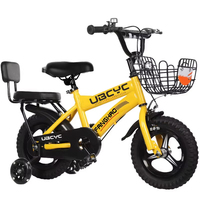 Vélo d'apprentissage 4 roues pour enfants, 3-12 ans, cadre en acier, vitesse unique, selle réglable, plastique, marque OEM/ODM, vente en gros