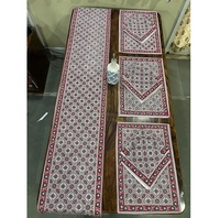 Ensemble de nappes en toile de coton pour table à manger moderne, comprenant six sets de nappes et six serviettes, conçu pour le confort, le style et la protection de la table