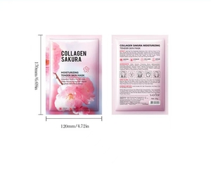 Masque de <span class=keywords><strong>beauté</strong></span> naturel lissage à la fleur de cerisier Masques de visage au collagène Sakura Masques de soin de la peau pour femmes Soins de la peau - Product Image 6