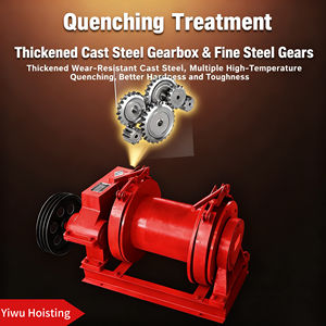 YIWEI 3T <span class=keywords><strong>Winch</strong></span> Manual dengan Rem Tangan - Tali Kawat Baja 15m Kecepatan Tarik 15m/menit untuk Perahu & Pekerjaan Pemasangan Tiang Derek - Product Image 2