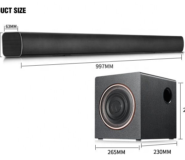 Super Bass Surround Sound 2.1 Active Speaker Home Theatre System with 5.25 Inches Subwoofer