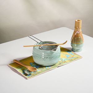 Luxury Elegant Modern Japanese Style Ceramic Matcha Making <b>Set</b> with Bamboo Whisk for <b>Tea</b> Ceremony Cute Design - Product Image 3