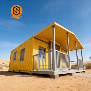 Casa Container Espandibile Personalizzabile da 20 Piedi con Terrazza sul Tetto e Porta in Alluminio a Taglio Termico per Negozi, Appartamenti e Ville - Product Image 1