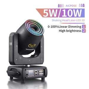 Luz Láser de Animación RGB a Todo Color con Cabezal Móvil, Luz Láser LED 3D de 5W 10W con Cabezal Oscilante - Product Image 2