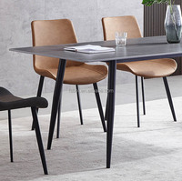 Combinaison de table à manger en ardoise de roche, cuisine, moderne, minimaliste, rectangulaire, économique, style nordique, en marbre, combinaison table et chaise