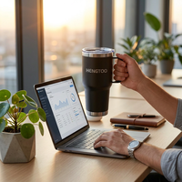 Mug à café isotherme en acier inoxydable à double paroi de 30 oz avec poignée pour boissons chaudes – Prix usine