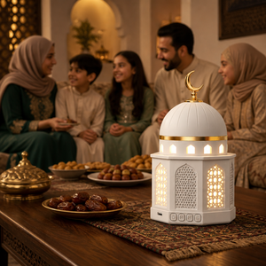 Lampe islamique portable, haut-parleur Coran, lecteur Coran pour mosquée musulmane avec lumière LED pour Ramadan et Eid - Product Image 1