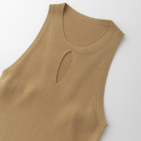 Nouvelle arrivée, robe pull maxi vintage sans manches, design personnalisé, pour femmes, été