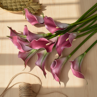LUYI - Prix d'usine, grande taille, fleurs artificielles Calla Lily en EVA, effet réaliste, Calla Lily pour décoration de centre de table