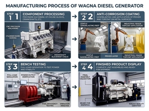 <span class=keywords><strong>Wagna</strong></span> 2200kW 2400kW Offener Typ 3-Phasen 50Hz Hochleistungs-Wassergekühlter Generator mit ABB-Schutzschalter, Kupferkühler, 400V/230V 24V DC-Start - Product Image 3