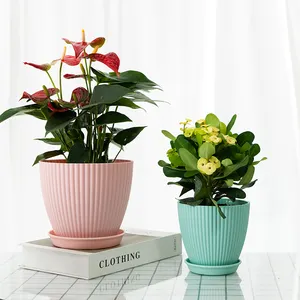 Low MOQ plastic pots for plants terracotta small Eco-friendly plastic flower pots