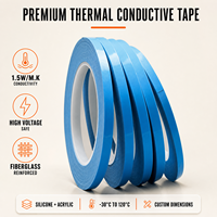 Autocollant thermique conducteur double face en PET personnalisé, résistant aux hautes températures, dissipation de la chaleur, imperméable