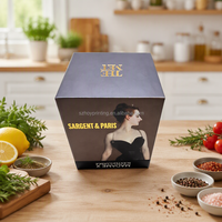 Boîte d'emballage personnalisée pour bougie parfumée, écologique, avec revêtement UV doré et logo estampé à chaud, avec support en éponge pour bougie, pour musée