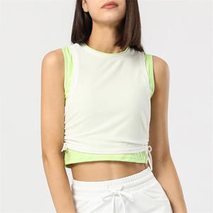 Aoyema-Débardeur de sport en maille respirante de couleur contrastée, débardeur de course à séchage rapide pour femmes - Product Image 3