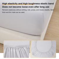 Drap-housse rafraîchissant personnalisé avec logo, hypoallergénique, couleur unie, élastique, pour usage domestique, en stock