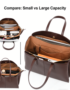 <span class=keywords><strong>Sac</strong></span> fourre-tout en PU <span class=keywords><strong>marron</strong></span> grande capacité avec logo personnalisé 2026, <span class=keywords><strong>sac</strong></span> à bandoulière décontracté et imperméable pour femme - Product Image 5