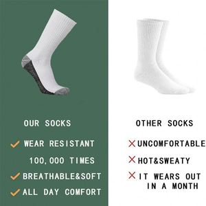 Chaussettes de sport en coton épais et rembourrées pour hommes, chaussettes de travail - Product Image 5