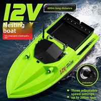 Bateau de pêche à double positionnement GPS-BeiDou en plastique ABS avec distributeur d'appâts automatique 12V à basculement et un seul bouton