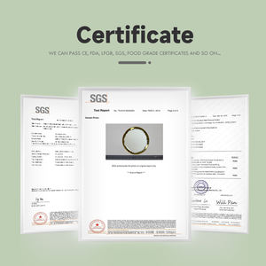 Kustom Logo restoran piring mewah keramik bulat piring keramik putih dengan pelek emas piring makan malam di pernikahan - Product Image 6