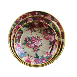 Round Serving Tray Round Round Serving Tray Custom Round Serving Tray With Handles Designer Food Serving Tray High Quality Plastic Tray