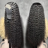Wig Rambut Manusia Asli Vietnam Super Double Drawn Glueless Burmese Curly Natural 13x4 Lace Frontal Wig untuk Wanita