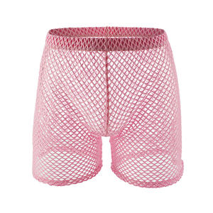High Quality Ready Made Polyester Fishnet Loose Fitting <strong>Mens</strong> Sexy <strong>Transparent</strong> <strong>Shorts</strong> - Product Image 3
