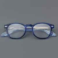 Monture de lunettes ronde vintage en acétate pour hommes et femmes