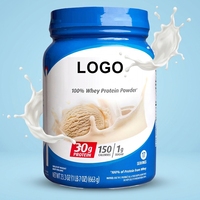 Poudre de supplément protéiné végétal à la vanille avec logo personnalisé 663g Qualité alimentaire Certifié pour la croissance musculaire et l'énergie des adultes